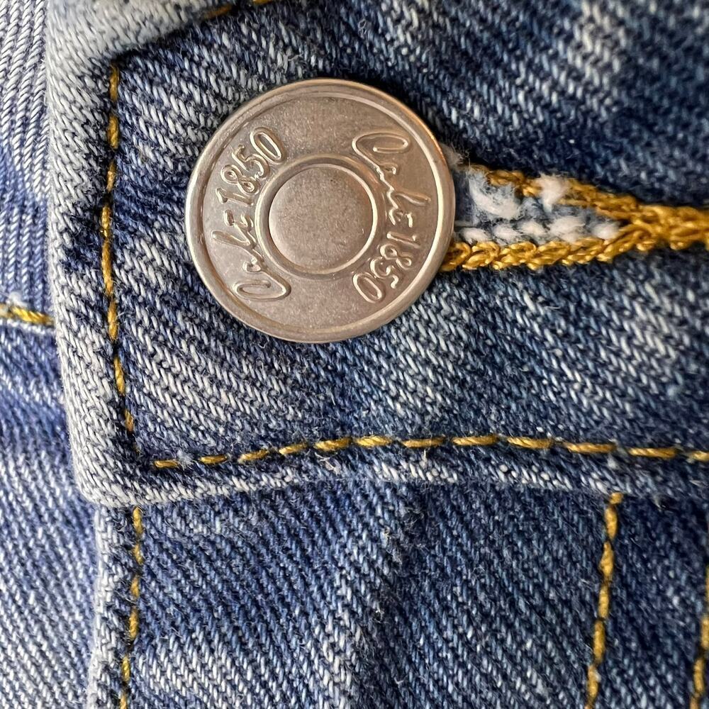 Cali 1850 Jeans Womens Size 7/28 Flower Daisy Patch Denim Jeans Cotton Blend - Picture 10 of 16
